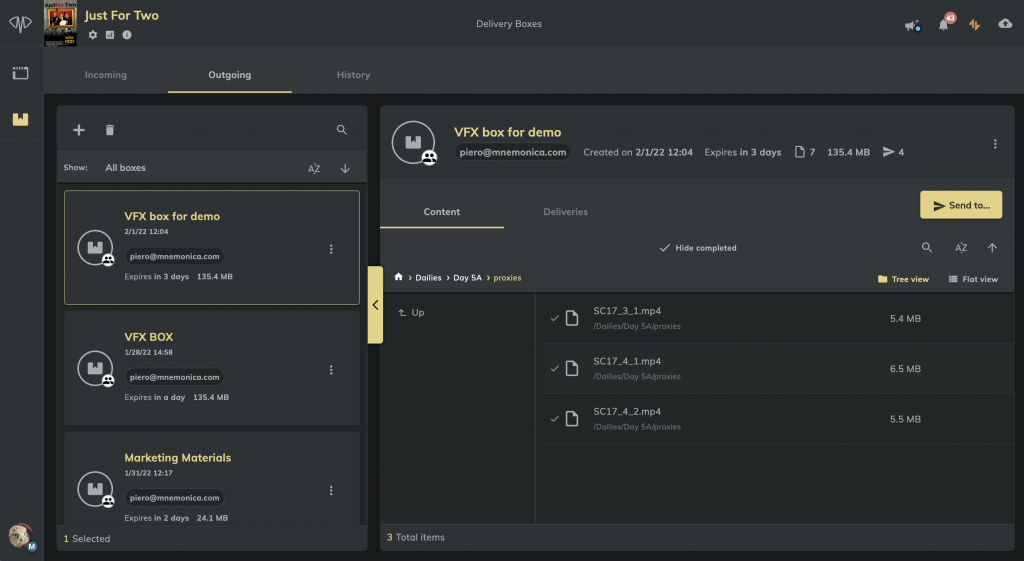 Mnemonica Delivery Box system