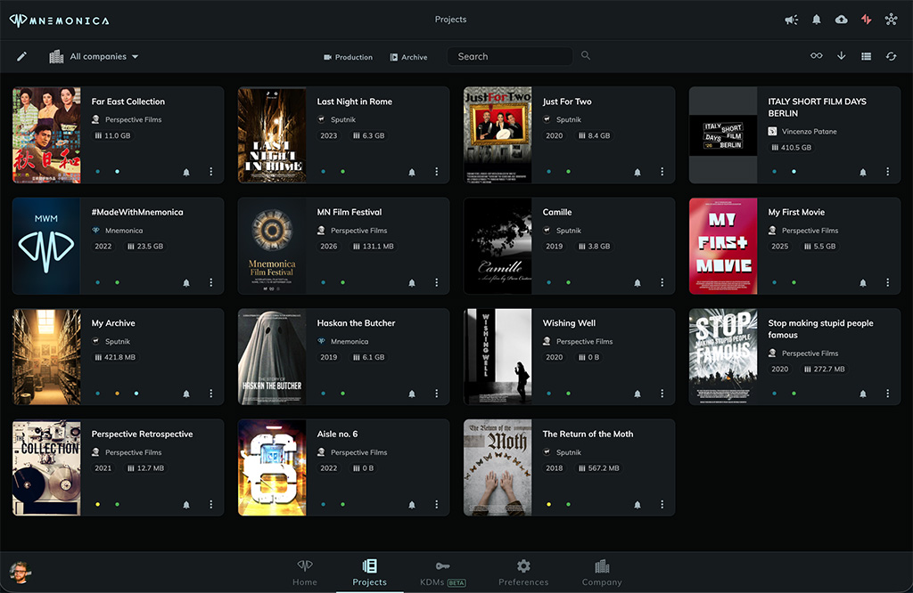 Mnemonica TRE projects